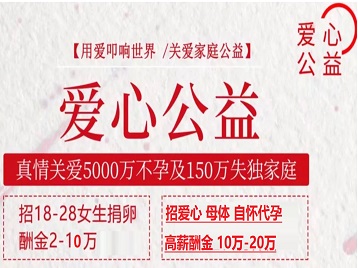 江汉捐卵助孕生子 爱心志愿者招募
